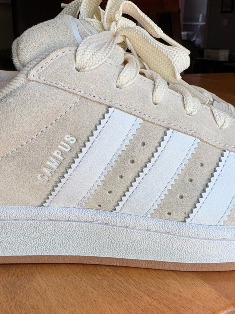 adidas Men's Cream Suede Low-Top Sneakers - Picture 2 of 8